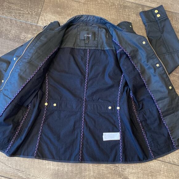 J.Crew Women's The Downtown Field Jacket Black Gold Size S - Picture 9 of 13